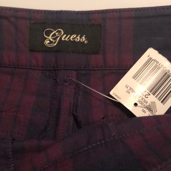 Guess dark violet/navy shorts sz 27 NWT - Picture 3 of 4